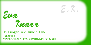 eva knarr business card